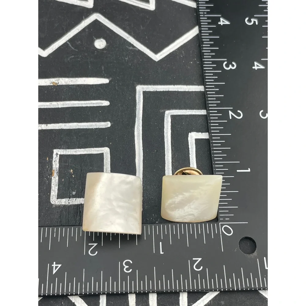 Antique Mother of Pearl Cufflinks Edwardian Patent Marked Mens Dress Accessories